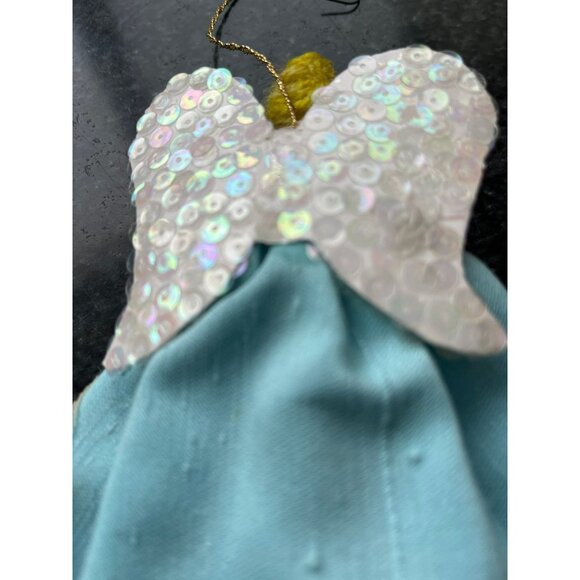 Vtg 1970's Detroit Artist Mary Ewald Christmas Ornament Angel Clothespin Doll - Picture 7 of 9